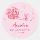 Brautparty für den Bauernmarkt Runder Aufkleber (Vorderseite)