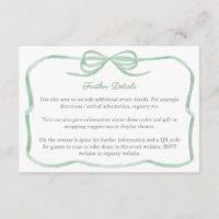 Brautparty für den grünen Knopf - Details zum QR-C