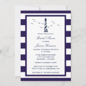 Brautparty für den Leuchtturm der Nautischen Marin Einladung (Vorderseite)