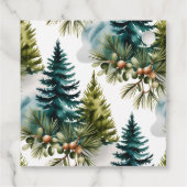 Brautparty für die Aquarellkiefer Geschenkanhänger (Rückseite)