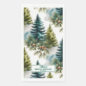 Brautparty für die Aquarellkiefer Serviette (Vorderseite)
