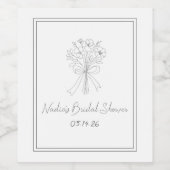 Brautparty für die benutzerdefinierte Ästhetik Weinetikett (Einzelnes Label)