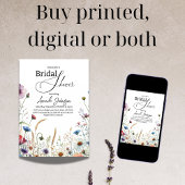 Brautparty für die bläserne Wildblume Einladung