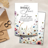 Brautparty für die bläserne Wildblume Einladung