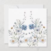 Brautparty für die blaue Wildblume Einladung (Rückseite)