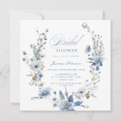 Brautparty für die blaue Wildblume Einladung (Vorderseite)