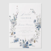Brautparty für die blaue Wildblume Pergament Einladungen (Vorderseite)