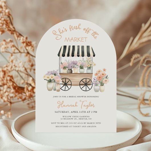 Brautparty für die Blume frisch Einladung