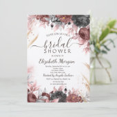 Brautparty für die Blume im Herbst Einladung (Stehend Vorderseite)