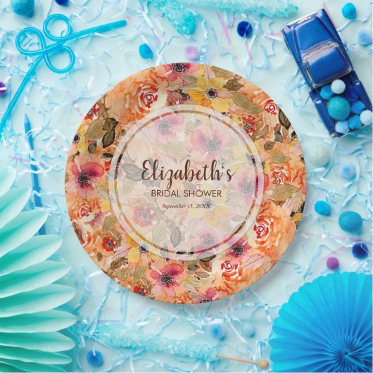 Brautparty für die Blume im Herbst Pappteller (Party)