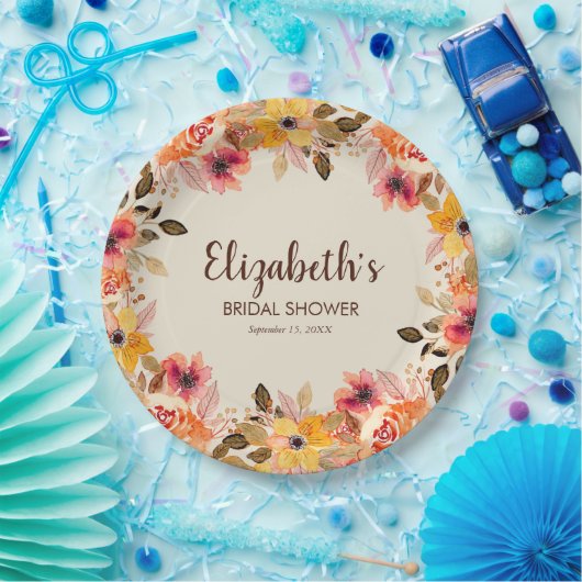 Brautparty für die Blume im Herbst Pappteller (Party)