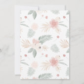 Brautparty für die Blume Peach und Sage Einladung (Rückseite)