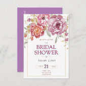 Brautparty für die Blume von Semi Gloss Einladung (Vorne/Hinten)