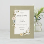 Brautparty für die Blumenbearbeitung mit gebohrtem Einladung (Stehend Vorderseite)