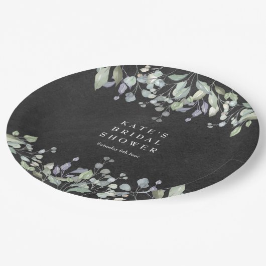 Brautparty für die Blumenzwiebeln Pappteller (Schrägansicht)