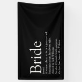 Brautparty für die Brückendefinition Schwarz/Weiß Banner (Vertikal)