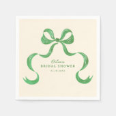 Brautparty für die grüne Hand Serviette (Vorderseite)