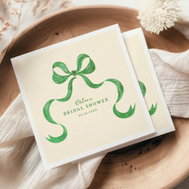 Brautparty für die grüne Hand Serviette