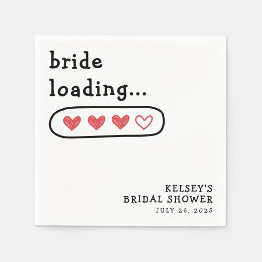 Brautparty für die Ladung von Brücken Serviette (Vorderseite)