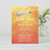Brautparty für die Meldung der Liebe von Sunset Be Einladung (Stehend Vorderseite)