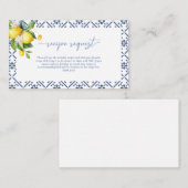 Brautparty für die Nachfrage nach Lemon Begleitkarte (Vorne/Hinten)