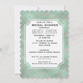 Brautparty für die Printwerbung in Gold Blush Minz Einladung (Vorderseite)