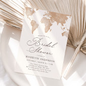 Brautparty für die Reise-Weltkarte Einladung
