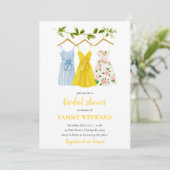 Brautparty für die Sommerkleidung Einladung (Stehend Vorderseite)