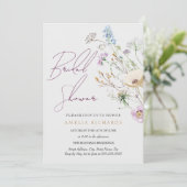 Brautparty für die Wildblume Einladung (Stehend Vorderseite)