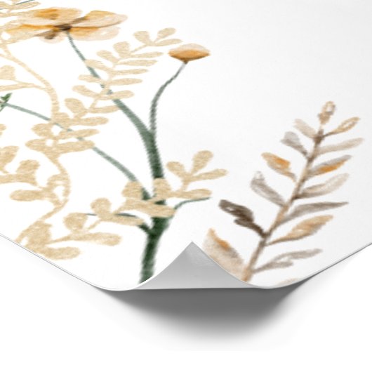 Brautparty für die Wildblume Poster (Ecke)