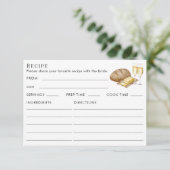 Brautparty für doppelseitiges Brot und Butter Begleitkarte (Stehend Vorderseite)