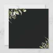 Brautparty für dunkelgrüne Blumenblätter Einladung (Rückseite)