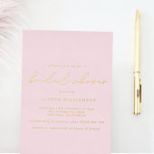 Brautparty für einfache Blusenkalligraphie Folieneinladung