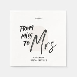 Brautparty für einfache Handschrift Serviette