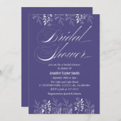 Brautparty für einfache und schicke Wildblume Einladung (Vorne/Hinten)