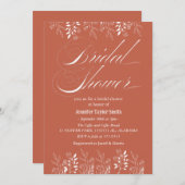 Brautparty für einfache und schicke Wildblume Einladung (Vorne/Hinten)