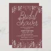 Brautparty für einfache und schicke Wildblume Einladung (Vorne/Hinten)