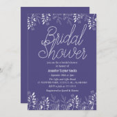 Brautparty für einfache und schicke Wildblume Einladung (Vorne/Hinten)