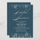 Brautparty für einfache und schicke Wildblume Einladung (Vorne/Hinten)