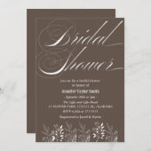 Brautparty für einfache und schicke Wildblume Einladung (Vorne/Hinten)