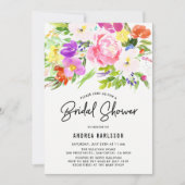 Brautparty für farbenfrohe Wasserfarben Einladung (Vorderseite)