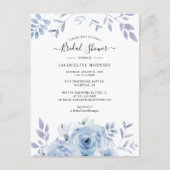 Brautparty für florales Skript Wasserfarben-Blume Einladungspostkarte (Vorderseite)