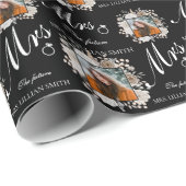 Brautparty für Foto-Blumenrahmen Geschenkpapier (Rolleneckpunkt)