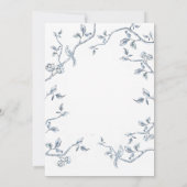 Brautparty für französische Toiletten in Blau Einladung (Rückseite)