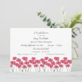 Brautparty für frische Blume Einladung (Stehend Vorderseite)