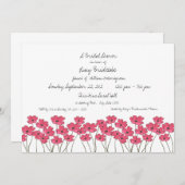 Brautparty für frische Blume Einladung (Vorne/Hinten)
