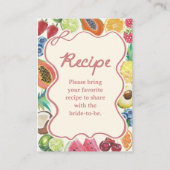 Brautparty für frische Früchte Begleitkarte (Vorderseite)