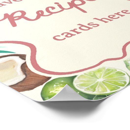 Brautparty für frische Früchte Poster (Ecke)