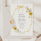 Brautparty für Gelbblüten und Bögen Einladung