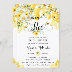 Brautparty für gelbe blühende Honig Einladung